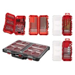 MILWAUKEE Packout Slim Organiser Drill & Bit Set (98 Piece)