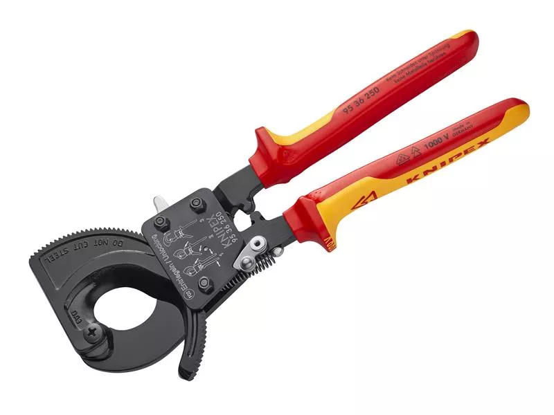 KNIPEX Ratchet Action Cable Cutter (32mm, 250mm, VDE Grip)