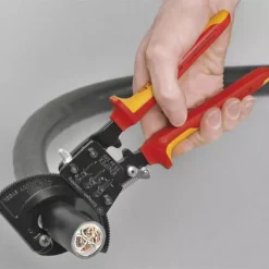 KNIPEX Ratchet Action Cable Cutter (32mm, 250mm, VDE Grip) - Image 4