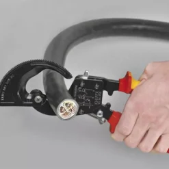 KNIPEX Ratchet Action Cable Cutter (32mm, 250mm, VDE Grip) - Image 5