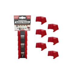 STEALTHMOUNTS Battery Mounts (Milwaukee 12V, Red, 6 Piece)