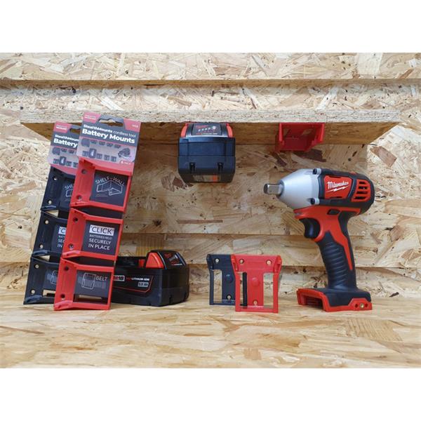 STEALTHMOUNTS Battery Mounts (Milwaukee 18V, Red, 6 Piece) - Image 2