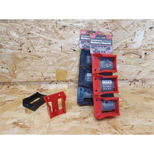 STEALTHMOUNTS Battery Mounts (Milwaukee 18V, Red, 6 Piece) - Image 4