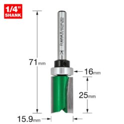 TREND Bearing Guided Template Profiler (15.9x25mm, 1/4" Shank)