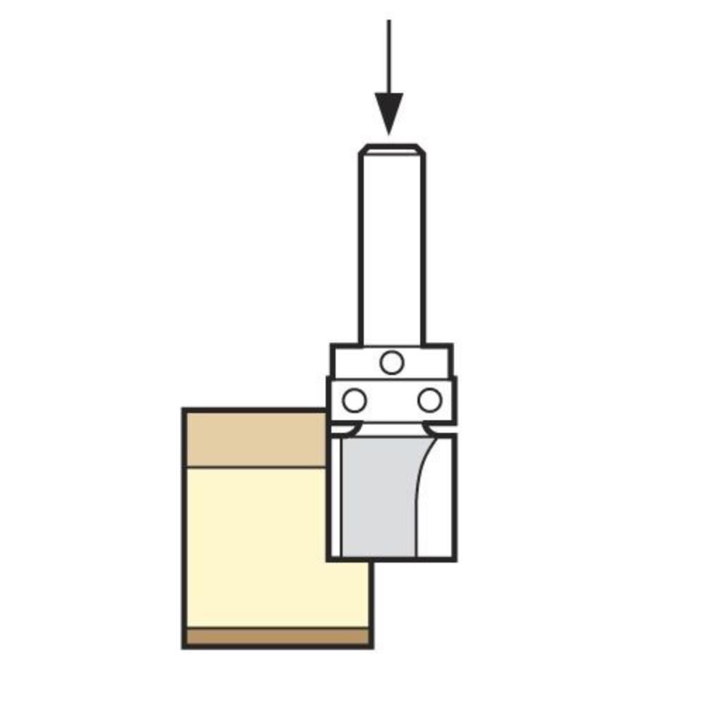 TREND Bearing Guided Template Profiler (15.9x12.7mm, 1/4" Shank) - Image 4