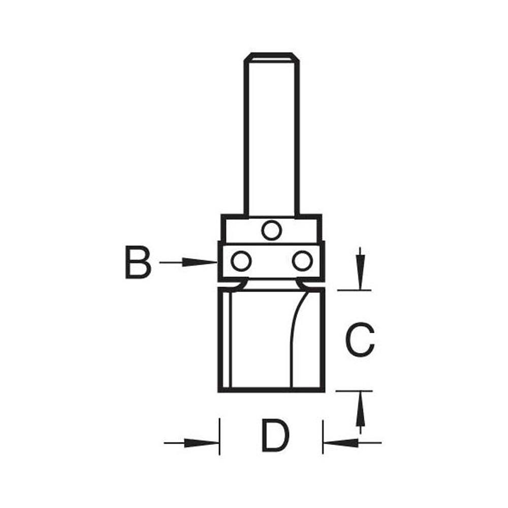 TREND Bearing Guided Template Profiler (9.5x25mm, 1/4" Shank) - Image 3