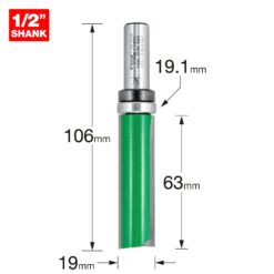 TREND Bearing Guided Template Profiler (19x63mm, 1/2" Shank)