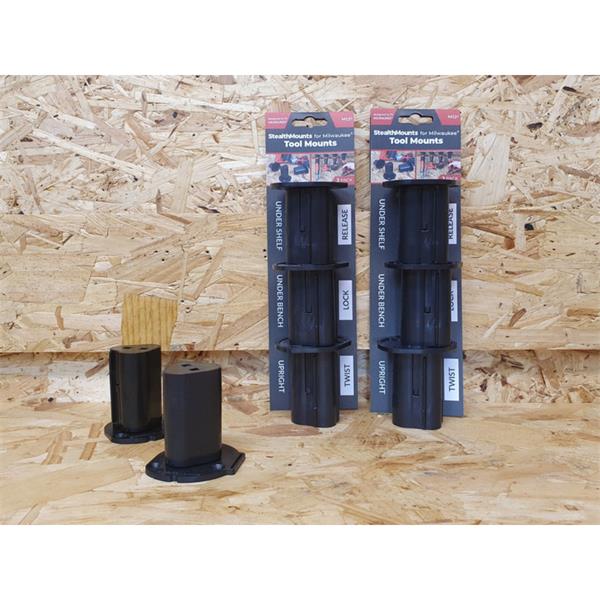 STEALTHMOUNTS Tool Mounts (Milwaukee 12V, Black, 3 Piece) - Image 4