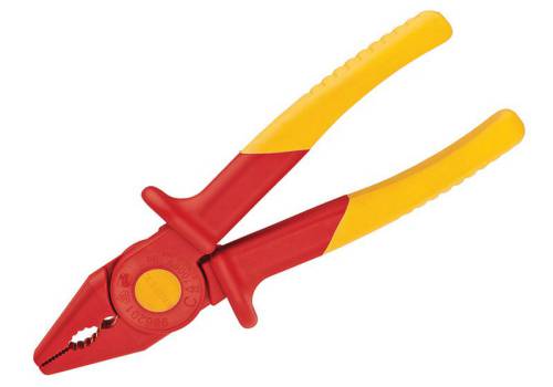 KNIPEX Plastic Flat Nose Pliers (180mm, Insulating Plastic Grip)