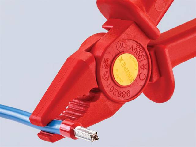 KNIPEX Plastic Flat Nose Pliers (180mm, Insulating Plastic Grip) - Image 2