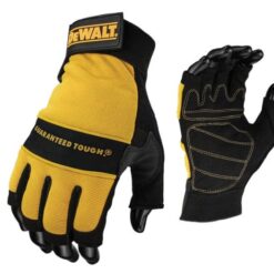 DEWALT Fingerless Synthetic Padded LEather Palm Gloves (Size: L)
