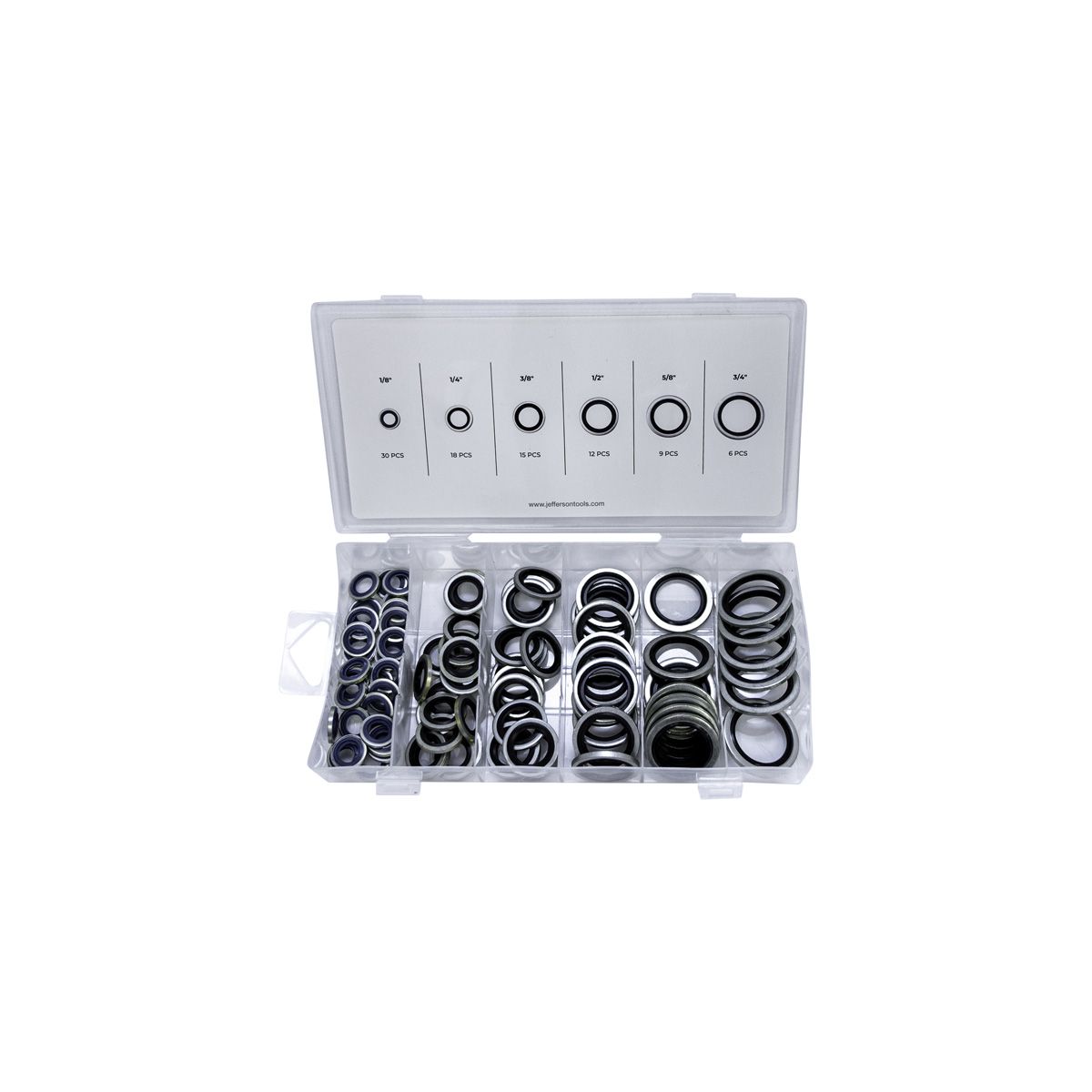 JEFFERSON Dowty Seal Assortment (90 Piece, Imperial)