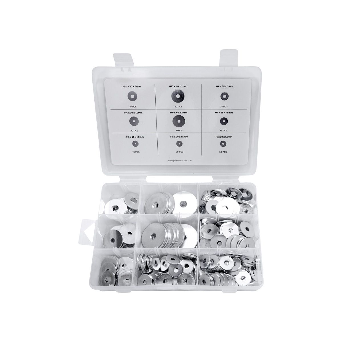 JEFFERSON Zinc Plated Repair Washer Assortment (240 Piece, M5-M10, Metric)