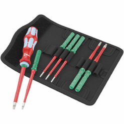 WERA Kraftform VDE Interchangeable Screwdriver Set (8 Piece, Stainless Steel)