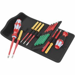WERA Kraftform VDE Interchangeable Screwdriver Set (17 Piece, Stainless Steel)