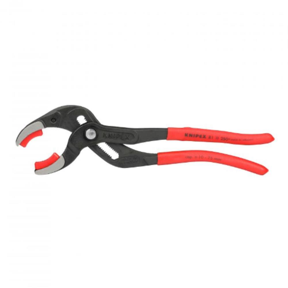 KNIPEX Siphon & Connector Pliers with Plastic Jaws (75mm, 250mm, PVC Grip) - Image 2