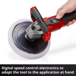 EINHELL 18V Polisher Bare Unit (180mm, CE-CP 18/180 Li E-Solo) - Image 7