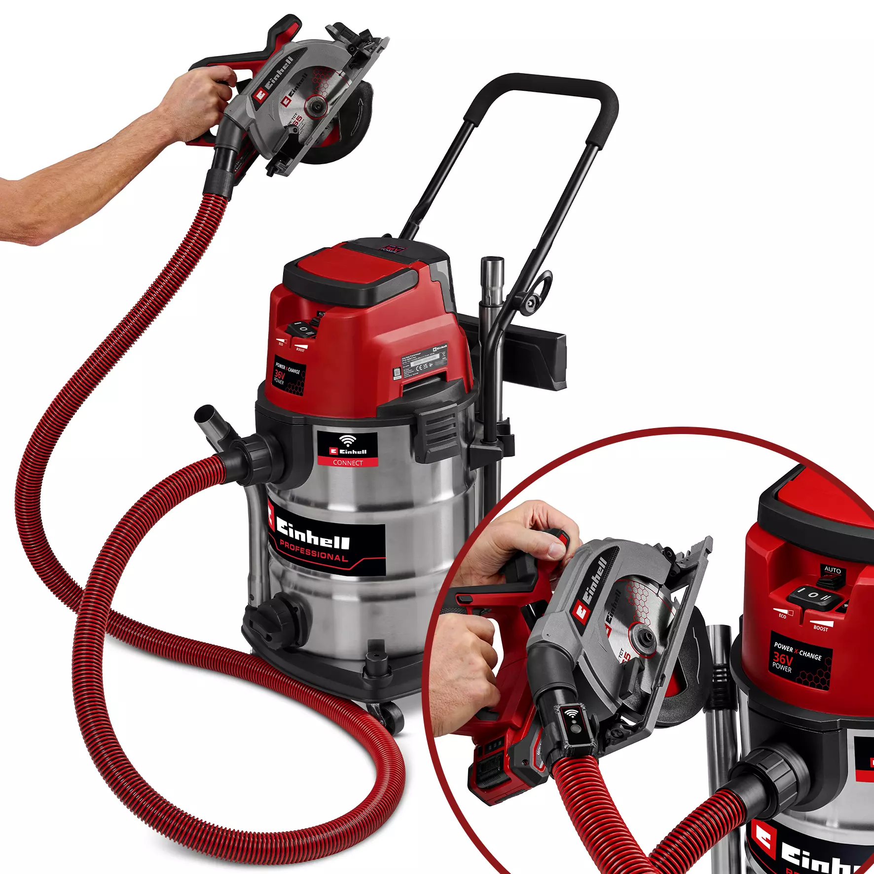 EINHELL PRO 2x18V Wet & Dry Vac (30L, TP-VC 36/30 S Auto-Solo) - Image 5