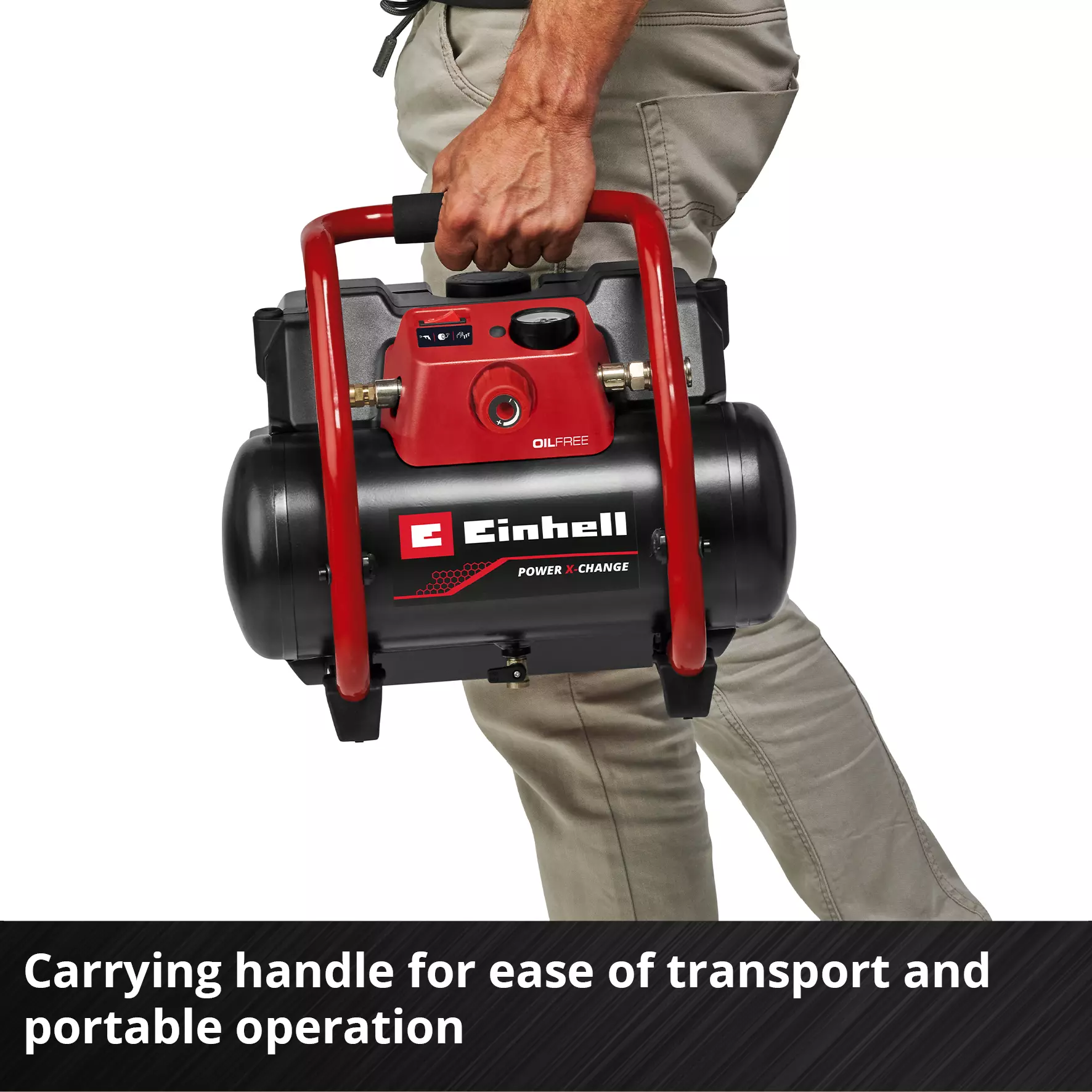 EINHELL 2x18V Compressor Bare Unit (6L, 8 Bar, TE-AC 36/150 Li OF-Solo) - Image 8
