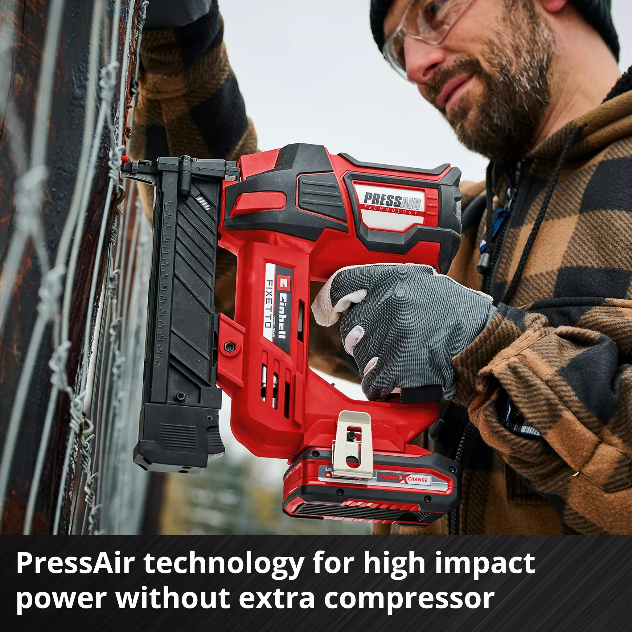 EINHELL PRO 18V Stapler Bare Unit (18G/5.7mm,10-40m, FIXETTO 18/40 S) - Image 5