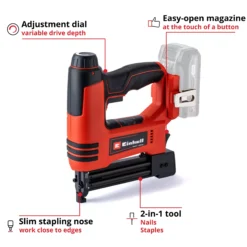 Alternative view of EINHELL 18V Nailer/Stapler Bare Unit (32mm Nail /22mm Staple,TE-CN 18 Li-Solo)
