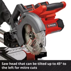 EINHELL 2x18V Mitre Saw Bare Unit (210mm, 65mmx310mm, TE-SM 36/210 Li-Solo) - Image 5
