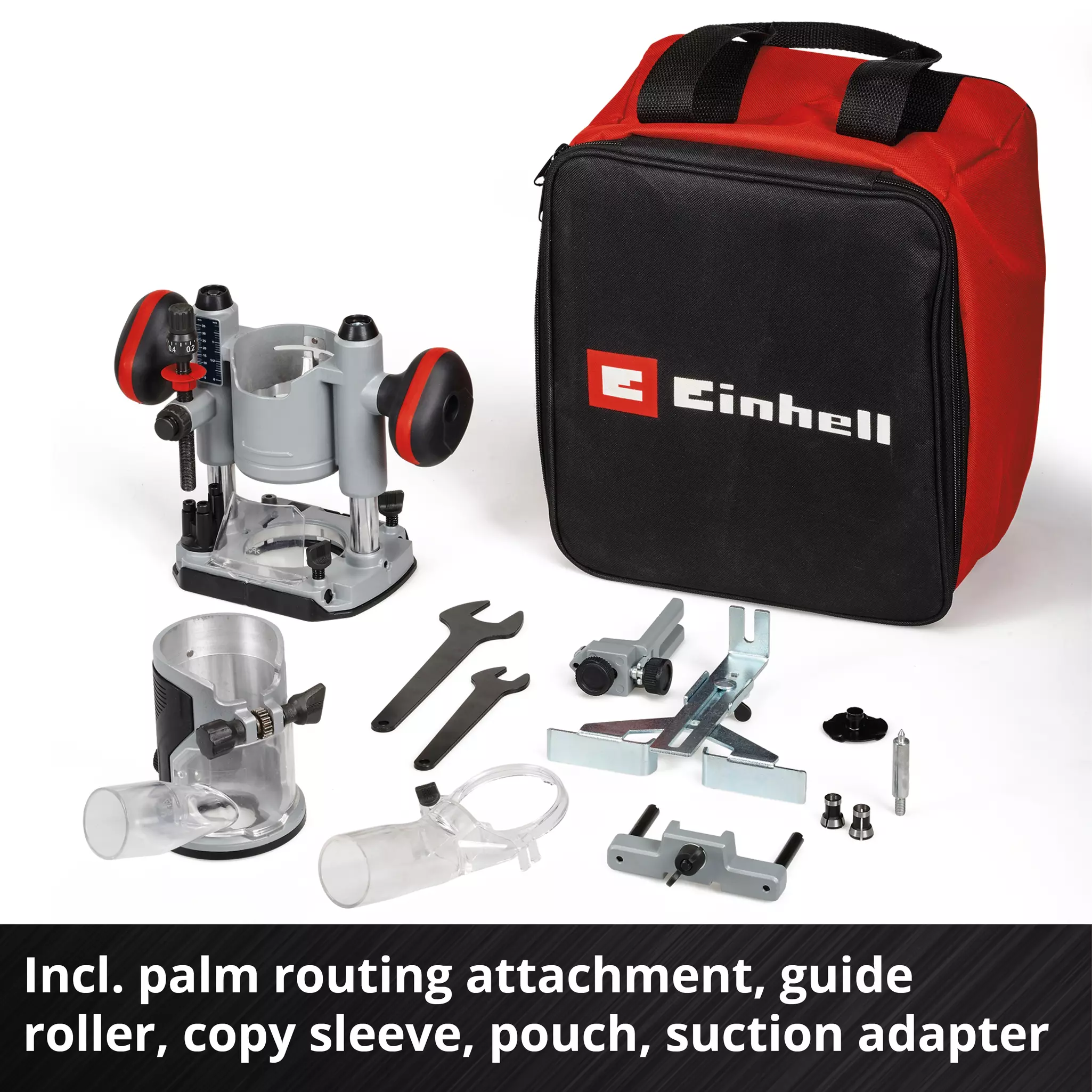EINHELL PRO 18V Router Bare Unit (1/4", 2xBases, TP-RO 18 SET Li Solo) - Image 7