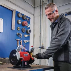 Alternative view of NLA EINHELL 220V Bench Grinder (150mm, Wire Wheel, 185W, TC-BG 150 B)