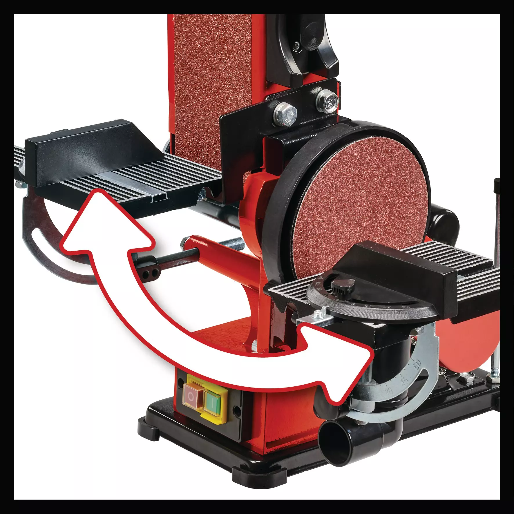 EINHELL 220V Belt & Disc Sander (380W, 100mmx914mm, 150mm, TC-US 380) - Image 6