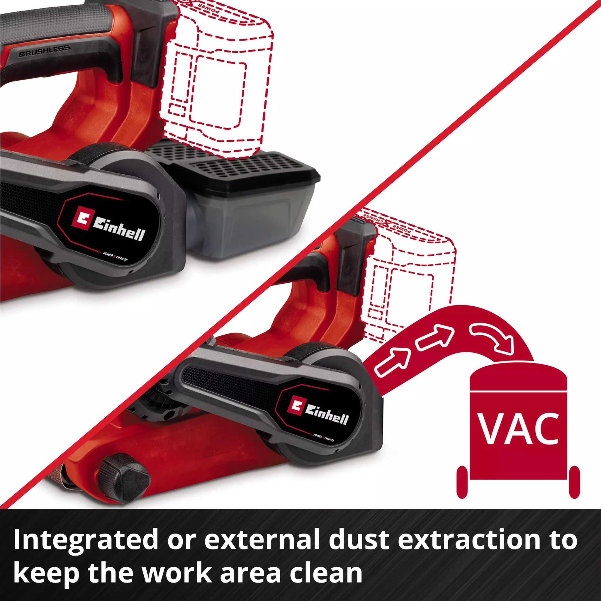 EINHELL PRO 18V Belt Sander Bare Unit (75-457mm, TP-BS 18/457 Li Bl Solo) - Image 6