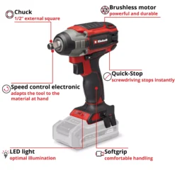 EINHELL PRO 18V Impact Wrench Bare Unit (1/2", 450Nm, Impaxxo 18/230) - Image 3
