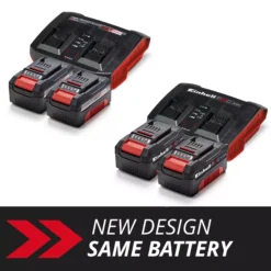 Alternative view of EINHELL 18V Starter Kit (2x 4Ah PXC Battery, 1x3A Twin Charger)