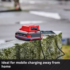 EINHELL 18V USB Battery Adaptor Bare Unit (1xUSB-A, 1x USB-C, TC-CP 18Li A/C Solo) - Image 6