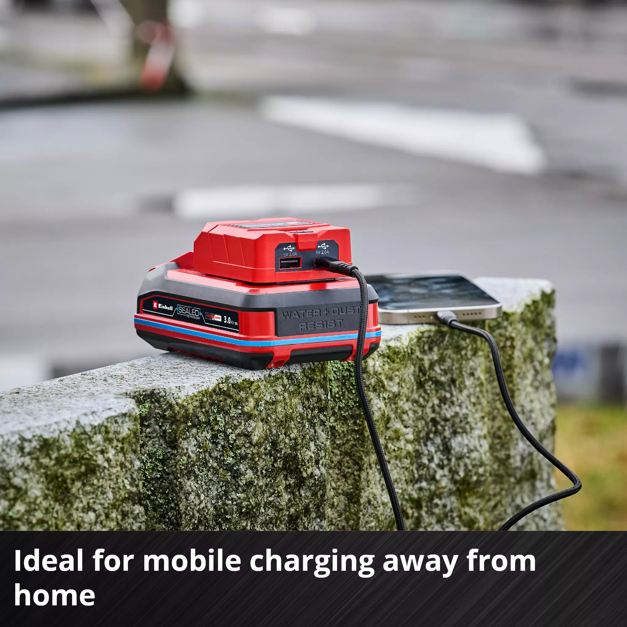 EINHELL 18V USB Battery Adaptor Bare Unit (1xUSB-A, 1x USB-C, TC-CP 18Li A/C Solo) - Image 6