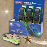 FAITHFULL 4 Piece Ratchet Tie Down Set