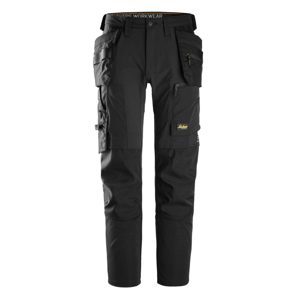 SNICKERS AW 4-Way Stretch Trousers with Holster Pockets (162, Black)