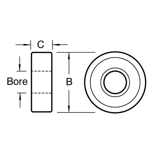 TREND Bearing (22mm Diameter, 3/16" Bore) - Image 2