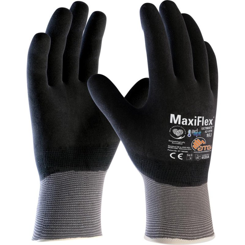 ATG MaxiFlex Ultimate Adapt Palm Gloves (Size: 11, 12 Pairs)