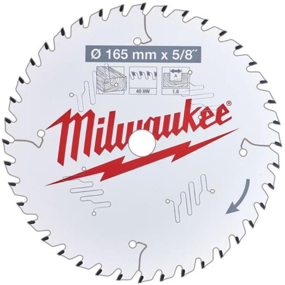 MILWAUKEE Circular Saw Blade (40T, 165x1.6x15.87mm)