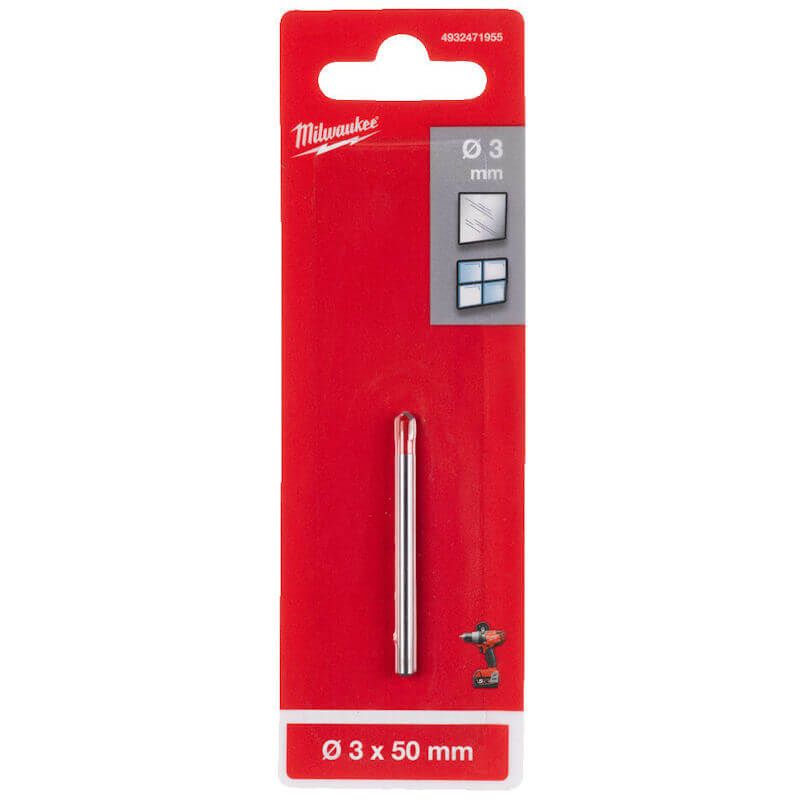 MILWAUKEE Glass & Tile Drill Bit (3mm, 50mm)