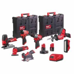 MILWAUKEE 12V 7 Piece Kit (1x2/6Ah, Fuel, M12FPD2/M12FID2/M12FCOT/M12FMT/M12FJS/M12CHZ/M12PAL, M12FPP7B2-622P)