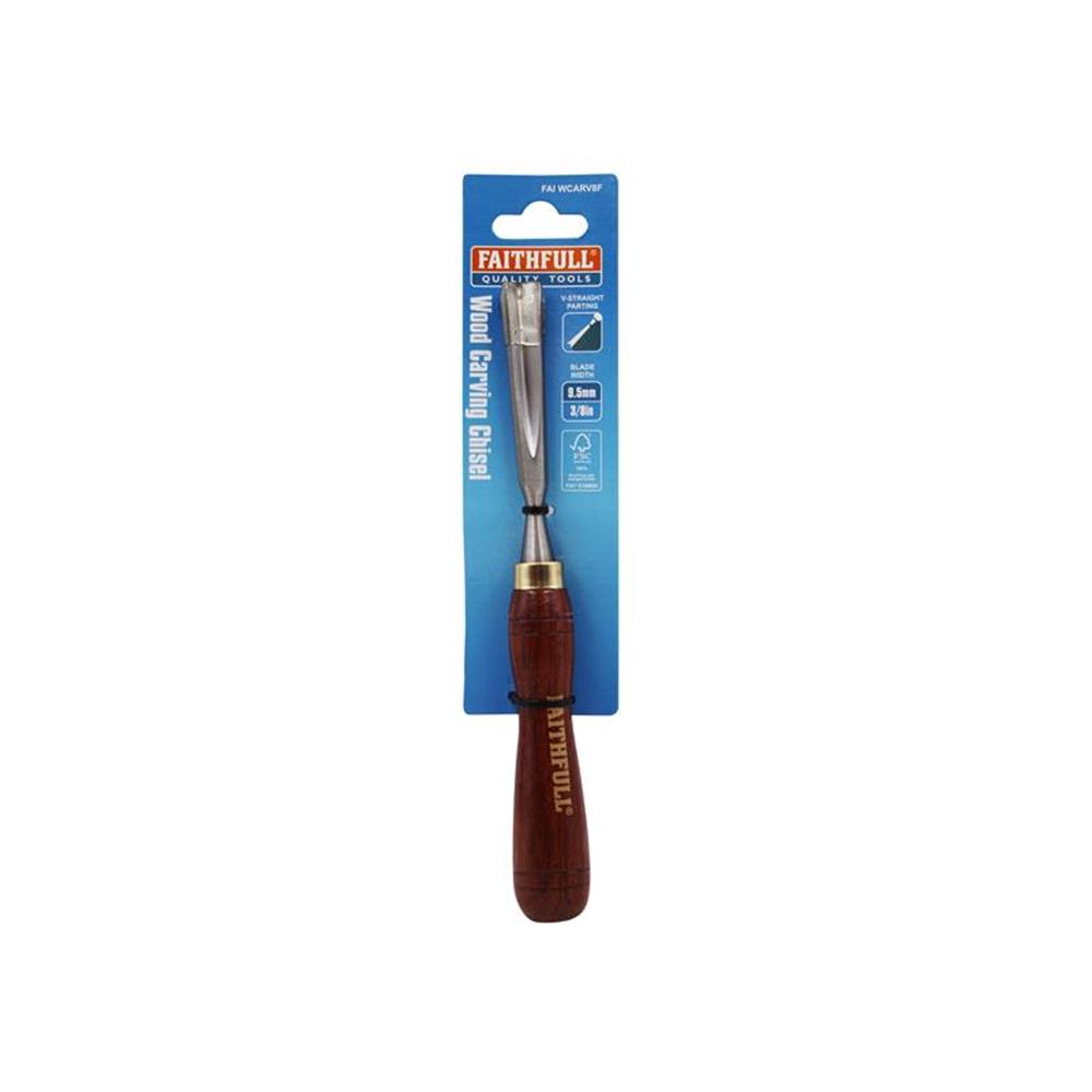 FAITHFULL Carving Chisel (V Straight Part, 10mm/3/8") - Image 3