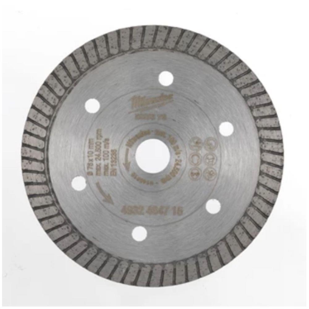 MILWAUKEE Diamond Cutting Disc (76mm, 10mm, 1mm, Tile/Stone)