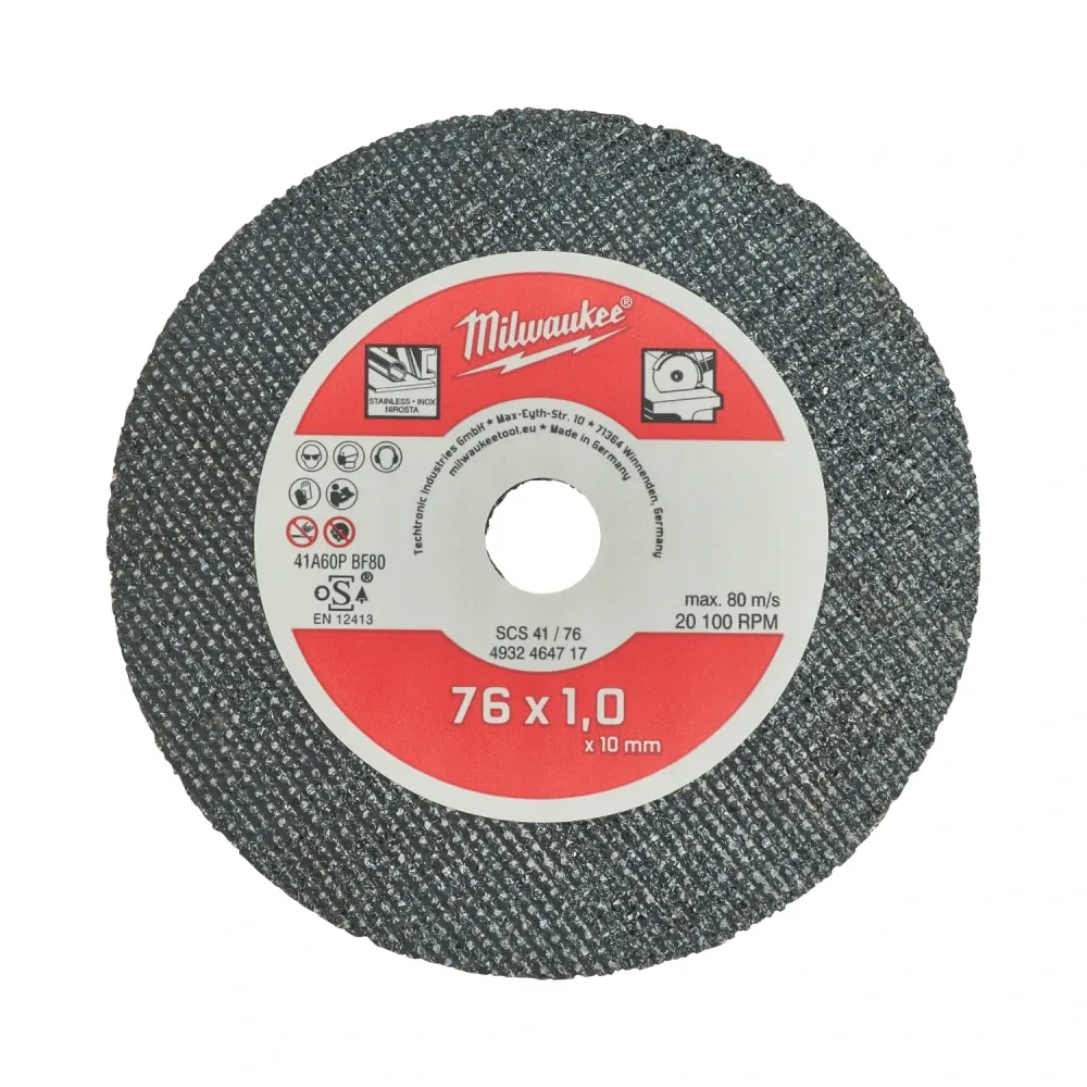 MILWAUKEE Cutting Disc (76mm, 10mm, 1mm, Steel, 5 Piece)