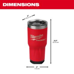 MILWAUKEE Packout Insulated Tumbler (887ml, Red) - Image 2