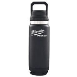 MILWAUKEE Packout Insulated Bottle (710ml, Chug Lid, Black)
