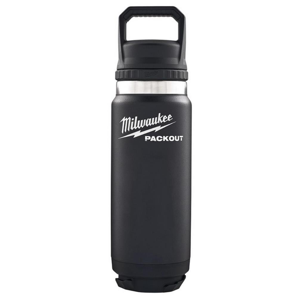 MILWAUKEE Packout Insulated Bottle (710ml, Chug Lid, Black)