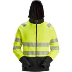 SNICKERS HV Full Zip Hoodie CL.2 (L, Yellow/Black)