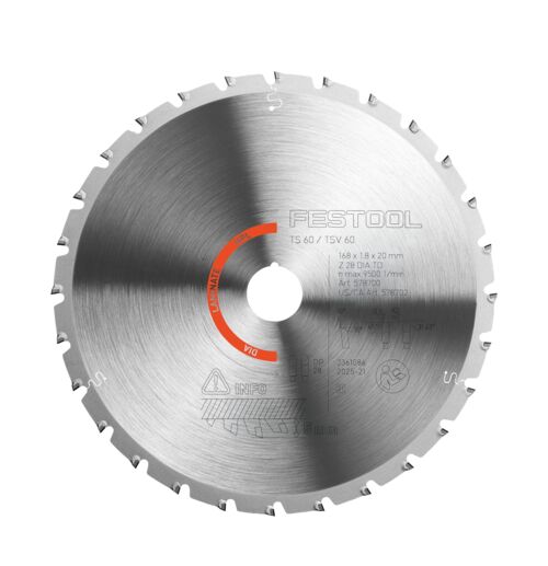 FESTOOL Saw Blade (DIA 168x1,8x20 TD28)