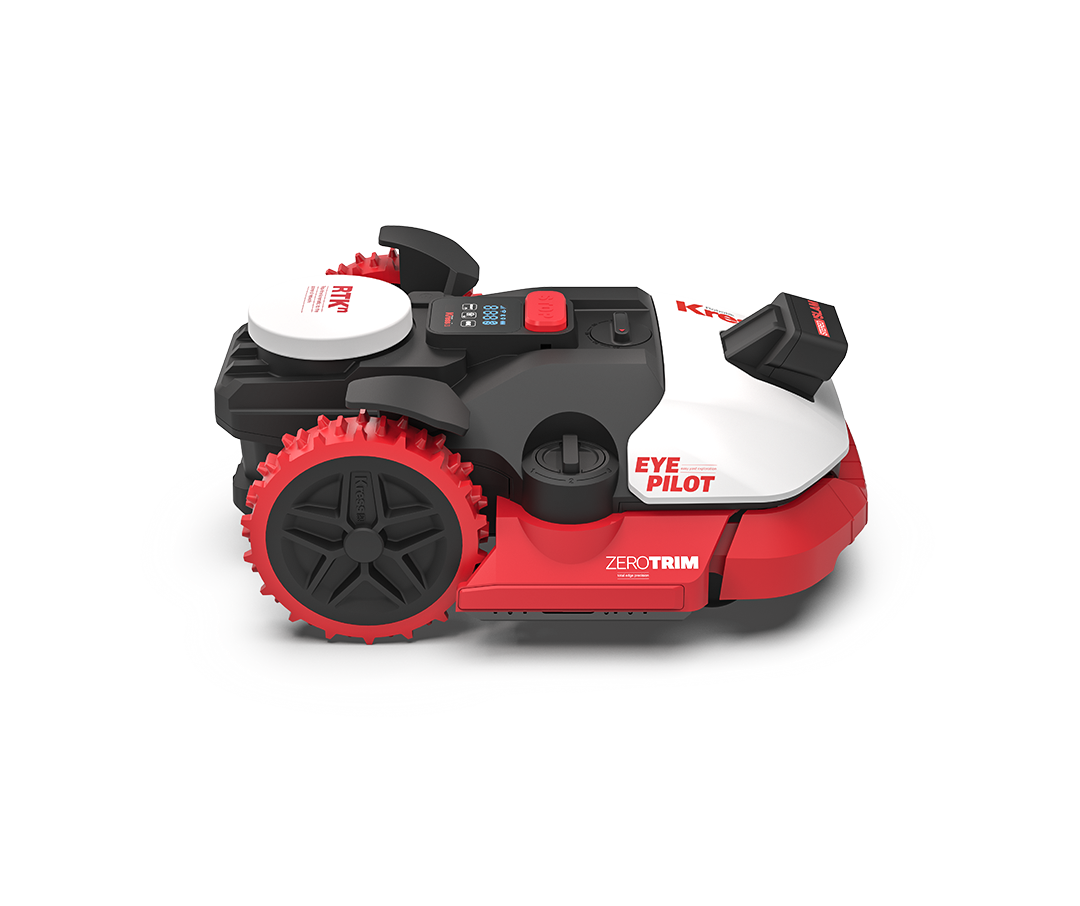 KRESS EyePilot RTKn AI Robotic Lawn Mower (700m², Mono VSLAM Camera, ZeroTrim, Manual Height, 4G)